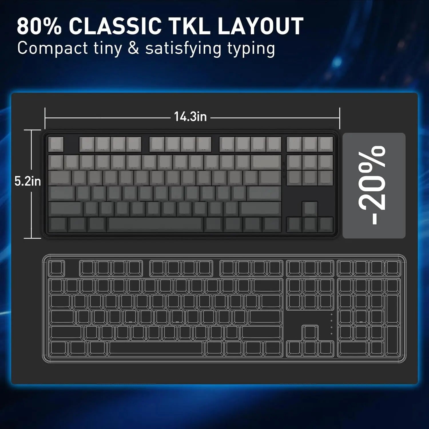 Redragon HE Rapid Trigger Gaming  87 Keys TKL Wired Mechanical Keyboard,Hyper-Fast Actuation Hall Effect Magnetic Switch