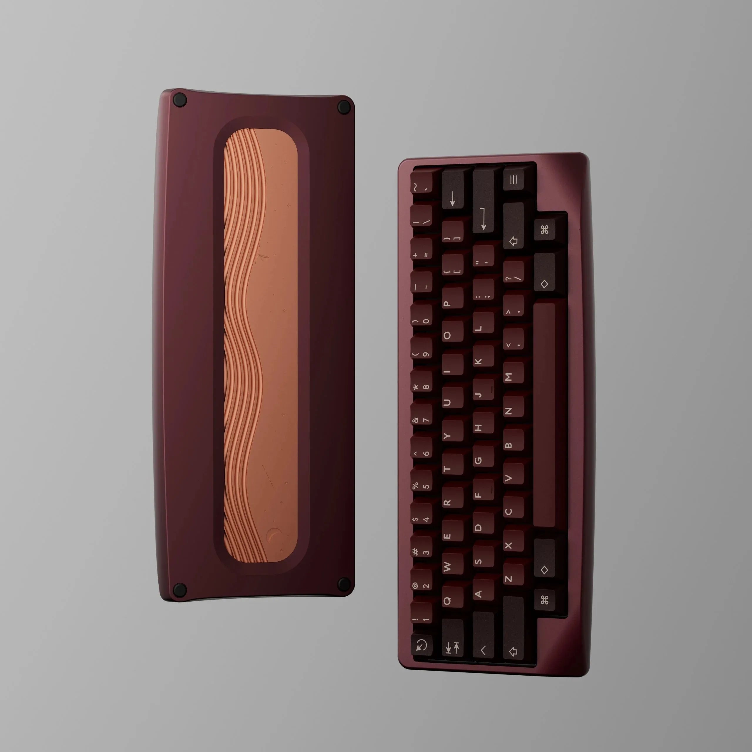 KBDfans Agar Keyboard kit EC version with silver alu plate without EC swiches