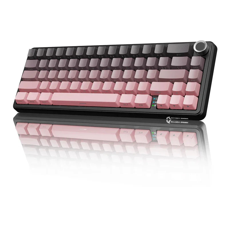 Attack Shark X66 RGB Wireless Mechanical Keyboard Hot-swappable Metal Knobs Gaming Keyboard For FPS Win Ma