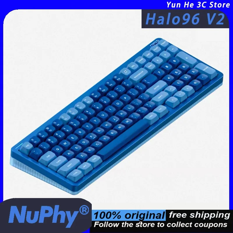 NuPhy Halo96 V2 Keyboard  Customizable Silent Mechanical for Office Esports  Gaming Gasket Design Wireless Bluetooth Tri-Mode