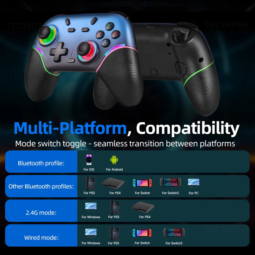 Wireless Gamepads For Nintendo Switch 2/PS4/PS3 Controller For Switch 1 Controle PC Gaming Joystick Gamer