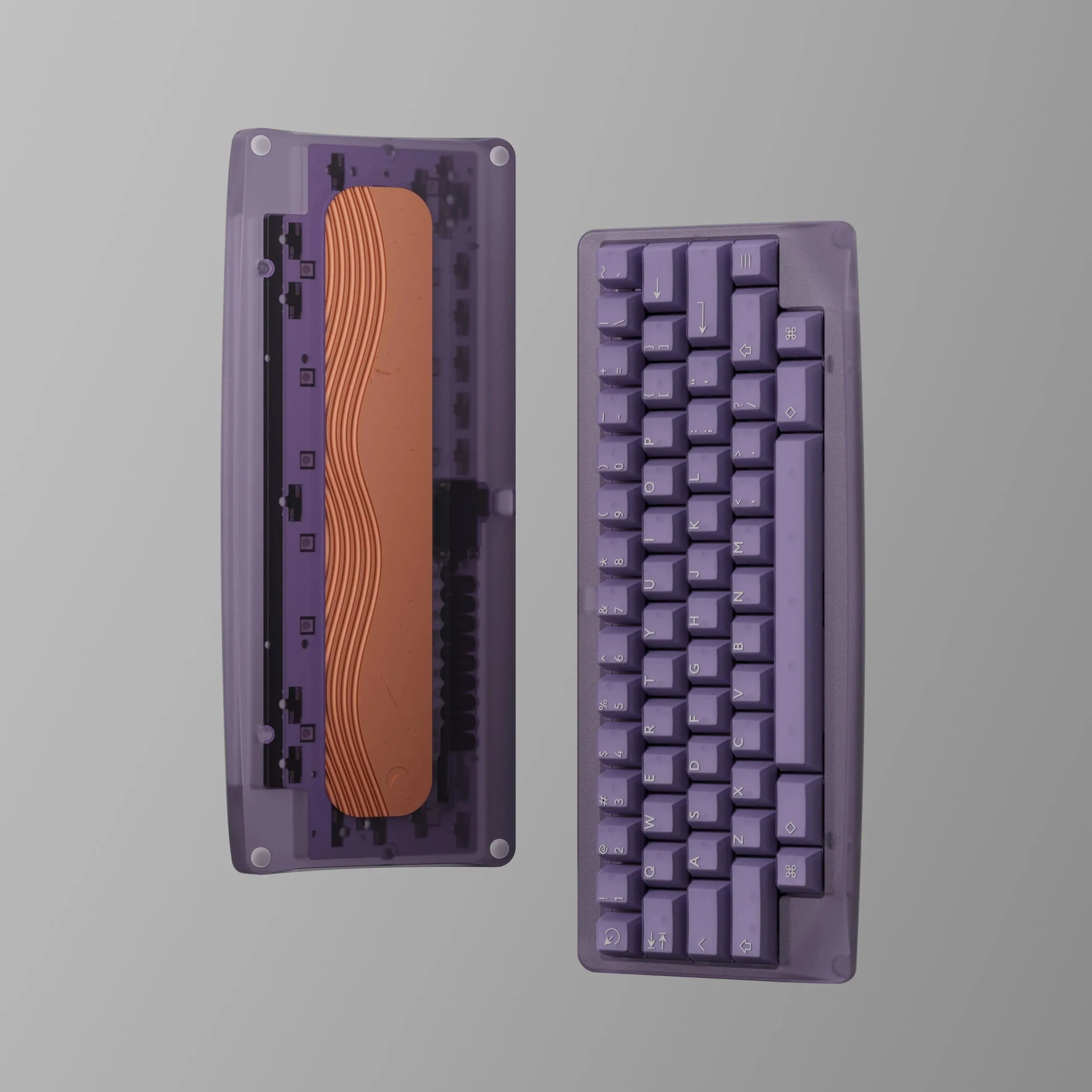 KBDfans Agar Keyboard kit EC version with silver alu plate without EC swiches